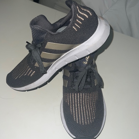 Grey and Gold Adidas swift runners - Picture 2 of 5